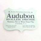 Vintage 1940's Skating Rink Label Audubon NJ Roller Drome Blue Shield New Jersey