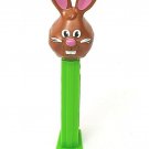 Vintage 1998 Retired PEZ Brown Face Easter Bunny Rabbit Green Stem Loose
