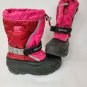 Sorel Snow Flurry TP Winter Snow Boots Pink Red Black Girls Youth Size 2 NY1810