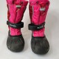 Sorel Snow Flurry TP Winter Snow Boots Pink Red Black Girls Youth Size 2 NY1810
