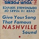 VTG Mail Away Offer Ad Matchbook Your Poems Set To Music Nashville Productions