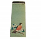 Vintage 1957 Matchbook Cover Ohio Blue Tip Matches Robin Bird