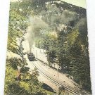 Vintage Litho-Chrome Postcard Ascending Pikes Peak Shady Springs Colorado Cog Rd
