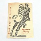Vtg 1930-50's Skating Ad Label Velvet Roller Rink Belvedere Beach Keansburg NJ