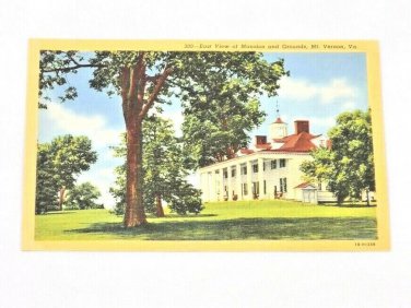 East View Mansion Grounds MOUNT VERNON Virginia Postcard VA George Washington