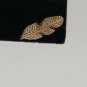 Feather Stud Gold Tone Earrings