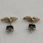 Feather Stud Gold Tone Earrings