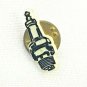 Vintage Spark Plug Pin Pinback Black White Plastic
