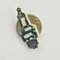 Vintage Spark Plug Pin Pinback Black White Plastic