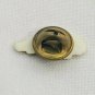 Vintage Spark Plug Pin Pinback Black White Plastic