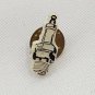 Vintage Plastic Spark Plug Pin Pinback Black White
