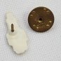 Vintage Plastic Spark Plug Pin Pinback Black White
