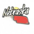 Vintage Plastic Travel Pin Brooch Arjay Lincon Nebraska State Shape Tie Tack