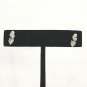 Feather Stud Silver Tone Earrings