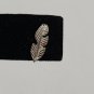 Feather Stud Silver Tone Earrings
