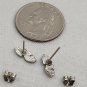 Feather Stud Silver Tone Earrings