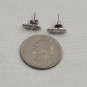 Feather Stud Silver Tone Earrings