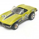 1999 Hot Wheels '65 Corvette Roadster Vintage # 5 Metallic Lime Green Loose HTF