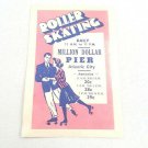 Vintage 1930-50's Million Dollar Pier Atlantic City NJ Roller Skating Label