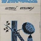 Vintage 1950's Diamond Matchbook Cover American Folklore Davy Crockett Blue