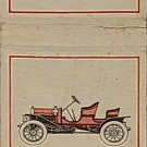 Vintage 1950's Diamond Matchbook 1908 Buick 1909 Hudson Classic Cars Red Auto
