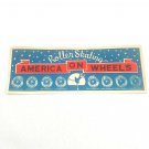 Vintage 1940's Roller Skating Label America on Wheels NJ Jersey New York NY Red