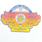 Vintage 1930-50's Roller Skating Label America On Wheels United Rink Operators
