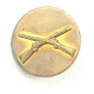 1960'S Vintage US Army Infantry Collar Brass Disk N. S. Meyer Crossed Rifles
