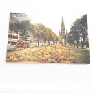 Vintage Unposted Postcard Princess Street Gardens Scott Monument Edinburgh UK