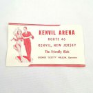 Vintage 1930-50's Roller Skating Label Kenvil Arena NJ New Jersey Friendly Rink