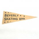 Vintage 1930-50's Roller Skating Rink Label Beverly New Jersey NJ Pennant