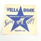 Vintage Villa Roller Skating Rink Label Broadway New Jersey NJ Route 24 Winged