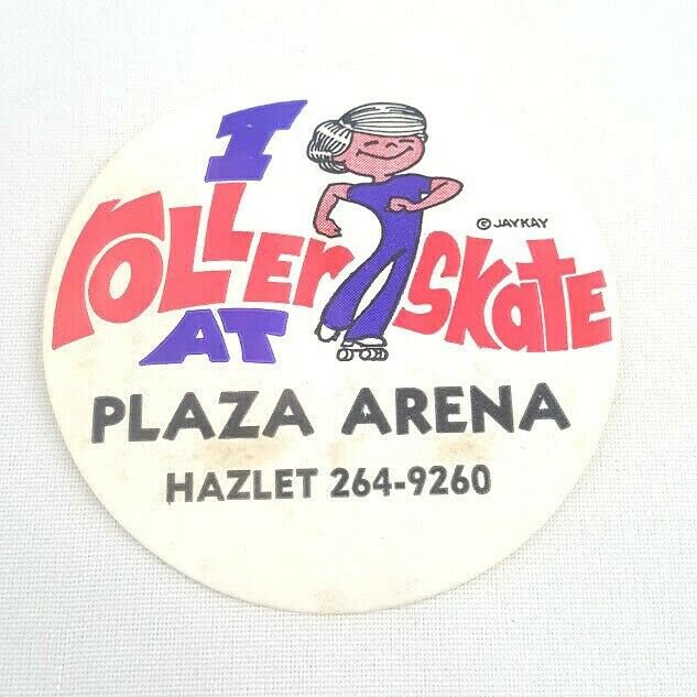 Vintage 19701980's Plaza Arena Roller Skating Rink Label Hazlet New