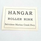 Vintage 1930-50's Skating Label Hanger Roller Rink Belvidere NJ New Jersey