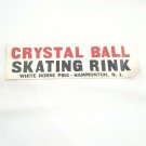 VTG 1980's Roller Skating Rink Label Bumper Sticker Crystal Ball New Jersey NJ