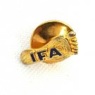 Rare Vtg IFA International Footprint Association Bare Foot Shape Pin Gold Tone
