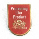Rare Vintage Philip Morris  Lapel Pin Protecting our Product W/ Logo Tobacco