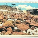 Vintage Postcard Summit House of Pikes Peak Cog Road Colorado Train CO