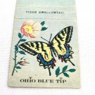 Vintage 1957  Matchbook Cover Tiger Swallowtail Butterfly Ohio Blue Tip