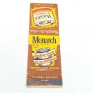 VTG 1930-1950s Front Strike Matchbook Monarch Coffee Chicago IL Consolidated Gro