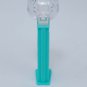 Hello Kitty Pez Dispenser Blue Turquoise Aqua Clear Head Pink Flower Sanrio
