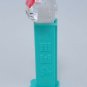 Hello Kitty Pez Dispenser Blue Turquoise Aqua Clear Head Pink Flower Sanrio