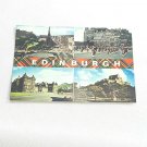 Vintage Multi View Postcard Edinburgh Castle Esplanade Pipe Band Princess Garden