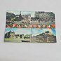 Vintage Multi View Postcard Edinburgh Castle Esplanade Pipe Band Princess Garden