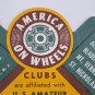 Vtg 1940's Roller Skating Label America on Wheels US Amature ASSn NY NJ MD VA DC