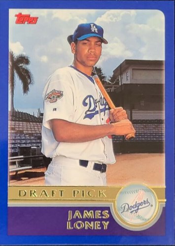 2003 Topps LA Dodgers Baseball Card #672 James Loney DP