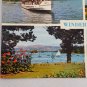 Vintage Multi View Postcard Windermere Bowness Landing From Orrest Head M V Swan