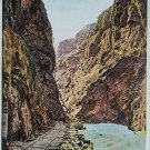 Antique 1900's Unposted Textured Postcard Royal Gorge Denver CO Railroad