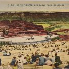 VTG 1940's Postcard Amphitheatre Red Rocks Park Denver Co Colorado Period Dress