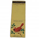 Vintage 1957 Matchbook Cover Ohio Blue Tip Matches Red Kentucky Cardinal Bird